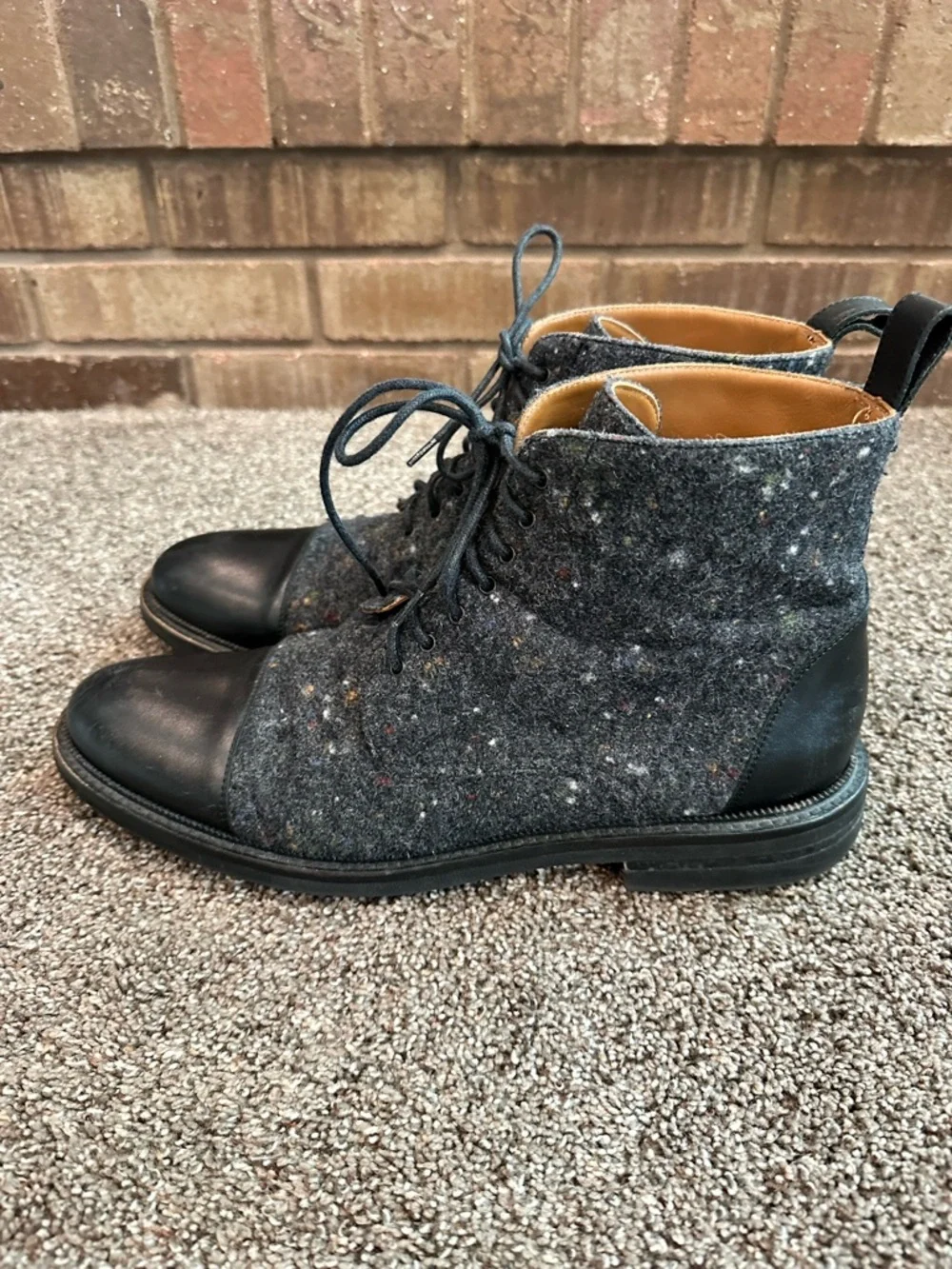 Taft Starry Night Jack Boots Wool Leather Cap Toe Size 44 Dark Academia Gothic